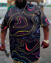 Artistic Abstraction Men's Plus Size Personalized Print T-Shirt